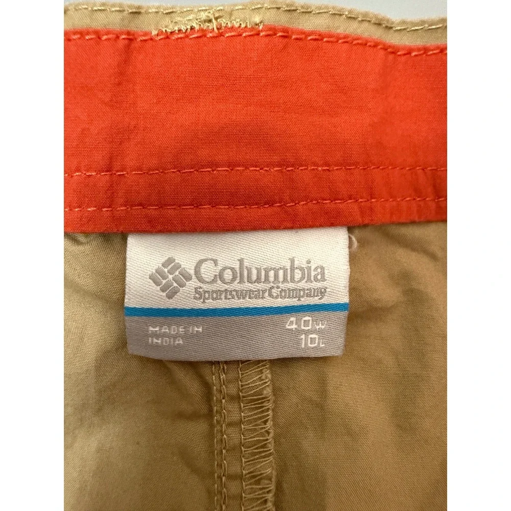 Columbia Sportswear Mens Khaki Tan Casual Shorts Size 40W 10L AM4471 Cotton